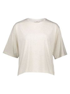 JDY Koszulka "Kallas" w kolorze kremowym rozmiar: S. Brązowe bluzki JDY, s, bez wzorów, bez kołnierzyka, bez ramiączek. Za 52,17 zł.