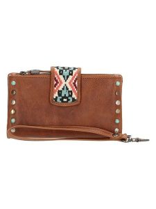 Micmacbags Skórzany portfel w kolorze jasnobrązowym - 17 x 10 x 3 cm rozmiar: onesize. Brązowe portfele Micmacbags, bez wzorów, z materiału. Za 121,99 zł.