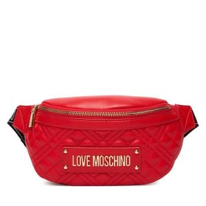 Nerka LOVE MOSCHINO. Czerwone nerki i saszetki LOVE MOSCHINO, bez wzorów. Za 679,99 zł.