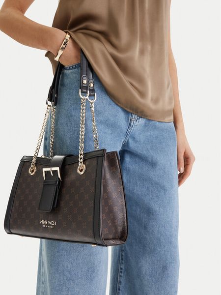 Nine West Torebka CEO-Karna-KY217 Czarny. Czarne torebki klasyczne Nine West, bez wzorów, z materiału, bez dodatków. Za 229,99 zł.