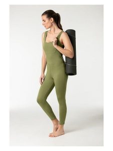 Super.natural Kombinezon funkcyjny "Liquid Flow" w kolorze khaki rozmiar: XS. Brązowe kombinezony super.natural, xs, bez wzorów, z materiału, bez kołnierzyka, bez ramiączek. Za 252,99 zł.