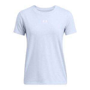 Koszulka damska Under Armour Rival Core. Niebieskie koszulki sportowe Under Armour, bez wzorów, bez ramiączek. Za 89,99 zł.