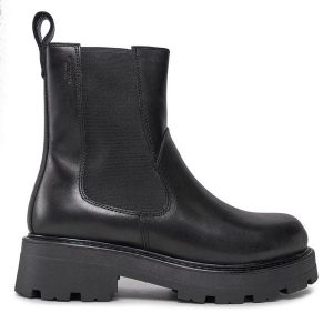 Sztyblety Vagabond Shoemakers. Czarne botki Vagabond Shoemakers, bez wzorów, bez obcasa, na płaskiej podeszwie, bez zapięcia. Za 519,99 zł.