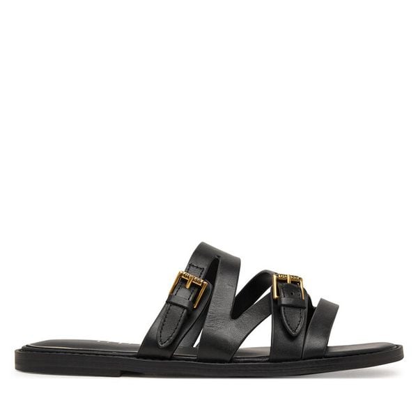 Klapki Guess. Czarne klapki Guess, z aplikacjami, bez obcasa. Za 494,99 zł.