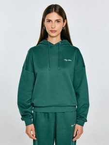 Bluza damska z kapturem zielona Megan 304. Zielone bluzy Big Star, l, bez wzorów, z dzianiny, z kapturem. Za 229,99 zł.