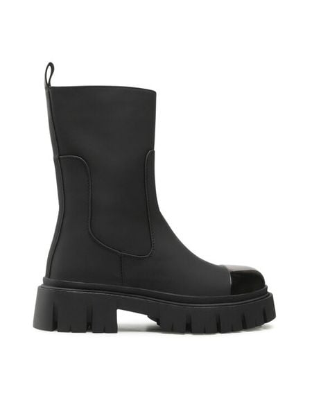 Jenny Fairy Botki WS5816-04 Czarny. Czarne botki Jenny Fairy, bez wzorów, ze skóry, bez obcasa, na płaskiej podeszwie, bez zapięcia. Za 119,99 zł.