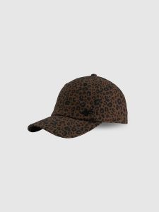 4F Czapka z daszkiem strapback damska - brązowa S/M (58cm). Brązowe czapki 4f, bez wzorów, z materiału, klasyczne. Za 69,99 zł.