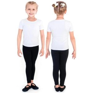Legginsy do gimnastyki artystycznej bawełniane INDIGO. Czarne legginsy INDIGO SPORTS, bez wzorów, z bawełny. Za 83,00 zł.
