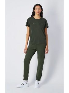 Champion Spodnie dresowe w kolorze khaki rozmiar: XL. Brązowe spodnie dresowe Champion, xl, bez wzorów, z dresówki. Za 122,95 zł.