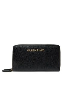 Valentino Portfel Divina VPS1R447G Czarny. Czarne portfele Valentino, bez wzorów, ze skóry. Za 219,99 zł.