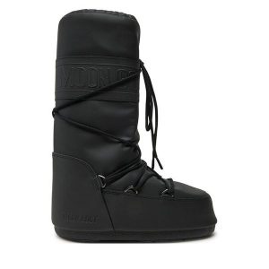 Śniegowce Moon Boot. Czarne buty zimowe Moon Boot, bez obcasa, bez zapięcia. Za 759,00 zł.