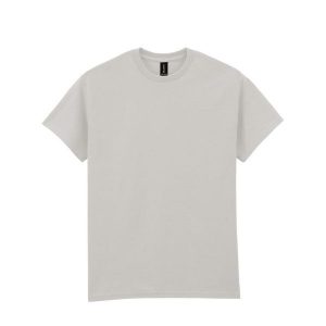 Ultra Bawełniana Koszulka Unisex Dla Dorosłych. Szare bluzki GILDAN, m, bez wzorów, z bawełny, sportowe, bez kołnierzyka, bez ramiączek. Za 46,99 zł.