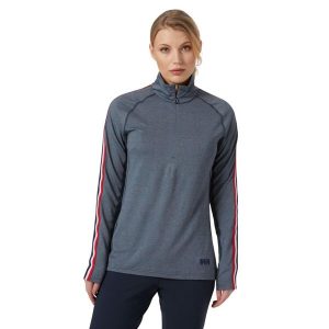 Bluza damska z zamkiem 1/2 Helly Hansen edge. Niebieskie bluzy Helly Hansen, s, bez wzorów, bez kaptura. W wyprzedaży za 284,00 zł.