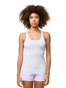 Leone Be Glam Damski top bez rękawów ze sznurowadłami na plecach. Szare topy LEONE 1947 APPAREL, s, z aplikacjami, z bawełny, bez kołnierzyka, bez ramiączek. Za 84,16 zł.