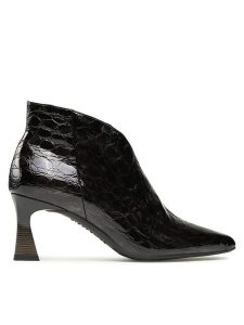 Hispanitas Botki Dalia-I23 HI233018 Czarny. Czarne botki Hispanitas, bez wzorów, z lakierowanej skóry, bez obcasa, na słupku, bez zapięcia. Za 469,99 zł.