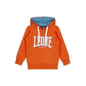 Bluza wygodny z bawełna z kaptur na czas wolny. Brązowe bluzy LEONE 1947 APPAREL, bez wzorów, z bawełny, bez kaptura. W wyprzedaży za 67,30 zł.