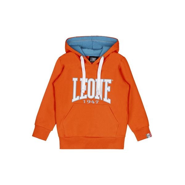 Bluza wygodny z bawełna z kaptur na czas wolny. Brązowe bluzy LEONE 1947 APPAREL, bez wzorów, z bawełny, bez kaptura. W wyprzedaży za 82,10 zł.