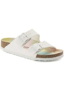Birkenstock Klapki "Arizona" w kolorze białym rozmiar: 41. Białe klapki Birkenstock, bez wzorów, z otwartym noskiem, bez obcasa. Za 382,13 zł.