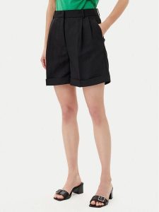 Tommy Hilfiger Szorty materiałowe WW0WW44767 Czarny Regular Fit. Czarne szorty TOMMY HILFIGER, bez wzorów, z materiału. Za 319,99 zł.