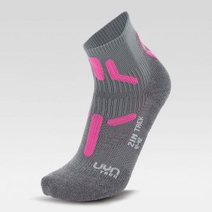 Skarpety trekkingowe damskie Uyn Trekking 2IN Low Cut. Szare skarpetki UYN, bez wzorów. Za 109,99 zł.