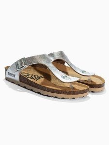 BACKSUN Japonki "Singapore" w kolorze srebrnym rozmiar: 36. Szare klapki Backsun, bez wzorów, z otwartym noskiem, bez obcasa. Za 154,95 zł.