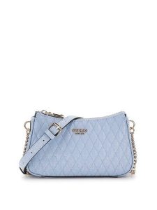 Guess Torebka HWGG96 26720 Niebieski. Niebieskie listonoszki Guess, z aplikacjami, ze skóry, bez dodatków. Za 289,99 zł.