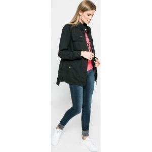Vero Moda - Parka. Czarne płaszcze marki Vero Moda, s, z bawełny. W wyprzedaży za 139,90 zł.