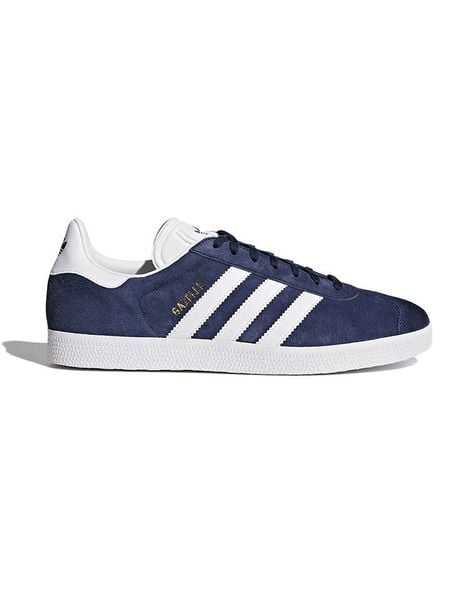 Adidas Skórzane sneakersy "Gazelle" w kolorze granatowo-białym rozmiar: 41 1/3. Białe trampki ADIDAS, bez wzorów, z materiału, bez zapięcia. Za 382,99 zł.