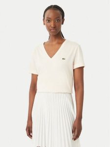 Lacoste T-Shirt TF7300 Różowy jasny Regular Fit. Czerwone t-shirty Lacoste, bez wzorów, z bawełny, bez kołnierzyka, bez ramiączek. Za 289,99 zł.