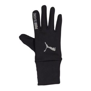 Rękawiczki Unisex Dla Dorosłych Z Logo Sezonu. Czarne rękawiczki Puma, bez wzorów. Za 149,99 zł.