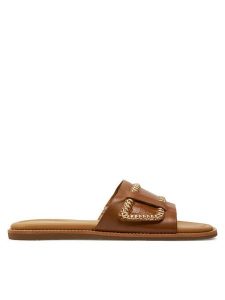 Clarks Klapki Maritime Mule 26176402 Brązowy. Brązowe klapki Clarks, bez wzorów, ze skóry, bez obcasa. Za 219,99 zł.
