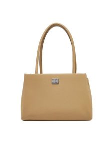 Tommy Jeans Torebka Tjw American Cool Med Tote AW0AW17297 Beżowy. Brązowe torebki klasyczne Tommy Jeans, bez wzorów, z jeansu, bez dodatków. Za 299,99 zł.