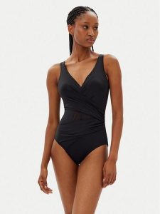 Hunkemöller Strój kąpielowy Shaping Shell 204886 Czarny. Czarne stroje jednoczęściowe Hunkemöller, bez wzorów, z syntetyku. Za 179,99 zł.