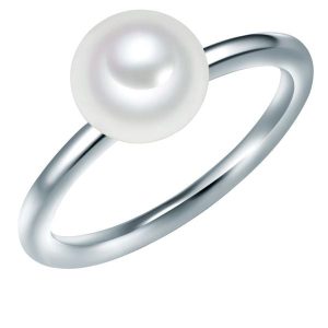 Valero Pearls Srebrny pierścionek srebro wysokiej próby Perła hodowlana słodkowodna srebrny Pierścionki 1 ct Damski. Szare pierścionki Valero Pearls, z perłą, srebrne. Za 199,99 zł.