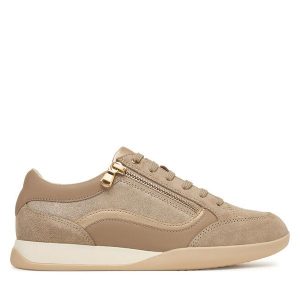 Sneakersy Geox. Brązowe swetry oversize Geox, bez wzorów, bez ramiączek. Za 569,99 zł.