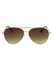 Guess Damskie okulary przeciwsłoneczne w kolorze złoto-oliwkowym rozmiar: 62. Brązowe okulary przeciwsłoneczne Guess. Za 174,95 zł.