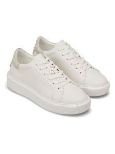 Marc O´Polo Skórzane sneakersy w kolorze biało-beżowym rozmiar: 41. Białe trampki bez wzorów, bez zapięcia. Za 311,85 zł.