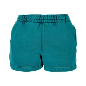 Szorty Damskie Stone Wash. Niebieskie szorty Urban Classics, bez wzorów, sportowe. Za 139,99 zł.