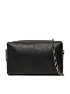 Calvin Klein Torebka Ck Plaque Camera Bag K60K612788 Czarny. Czarne listonoszki Calvin Klein, bez wzorów, ze skóry, bez dodatków. Za 219,99 zł.