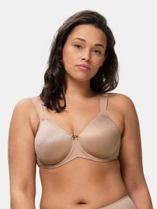 Triumph Biustonosz z fiszbiną Essential Minimizer W X 10166830 Beżowy. Brązowe biustonosze Triumph, bez wzorów, z syntetyku. Za 159,99 zł.