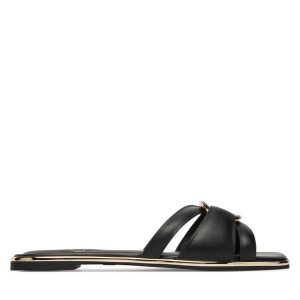 Klapki Aldo. Czarne klapki ALDO, bez wzorów, bez obcasa. Za 289,99 zł.