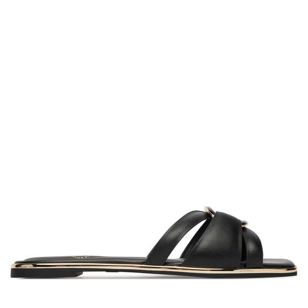 Klapki Aldo. Czarne klapki ALDO, bez wzorów, bez obcasa. Za 289,99 zł.