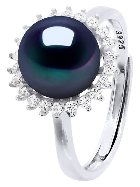 Pearline Srebrny pierścionek z perłą rozmiar: onesize. Niebieskie pierścionki Pearline, z cyrkonią, srebrne. Za 245,45 zł.