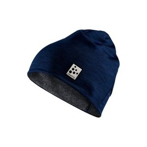 Czapka Craft microfleece ponytail. Niebieskie czapki Craft, bez wzorów, z dżerseju. Za 129,50 zł.