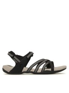 CRUZ Sandały Aarhus W Sandal CR172343 Czarny. Czarne sandały CRUZ, bez wzorów, z meshu, bez obcasa, na płaskiej podeszwie, bez zapięcia. Za 299,99 zł.