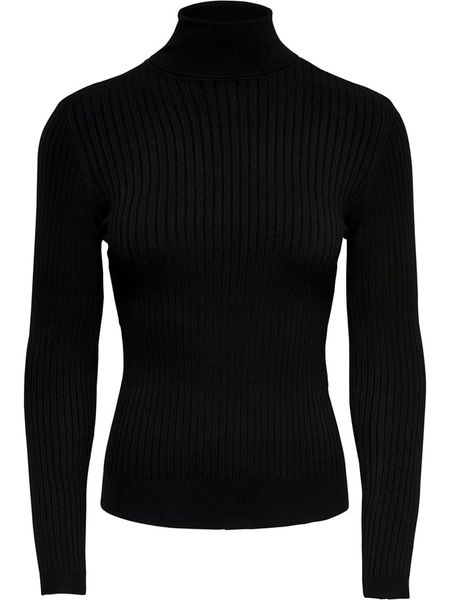 ONLY Golf "Karol" w kolorze czarnym rozmiar: XS. Czarne golfy ONLY, bez wzorów, prążkowane. Za 61,31 zł.