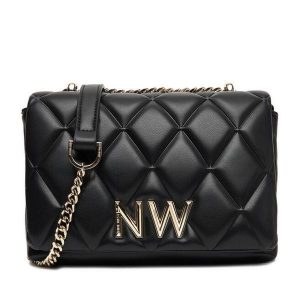Torebka Nine West. Czarne torebki klasyczne Nine West, bez wzorów, bez dodatków. Za 189,99 zł.