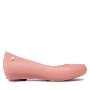 Baleriny Melissa. Czerwone balerinki Melissa, bez wzorów, bez obcasa, bez zapięcia. Za 279,99 zł.