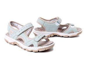 RIEKER 68866-52 green, sandały damskie. Zielone sandały Rieker, bez wzorów, bez obcasa, bez zapięcia. Za 319,90 zł.