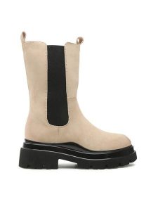 Jenny Fairy Botki WS139-01 Beżowy. Brązowe botki Jenny Fairy, bez wzorów, ze skóry, bez obcasa, na płaskiej podeszwie, bez zapięcia. Za 219,99 zł.